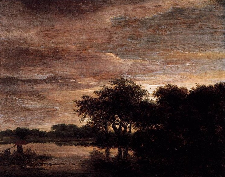 Woodland Scene with Lake